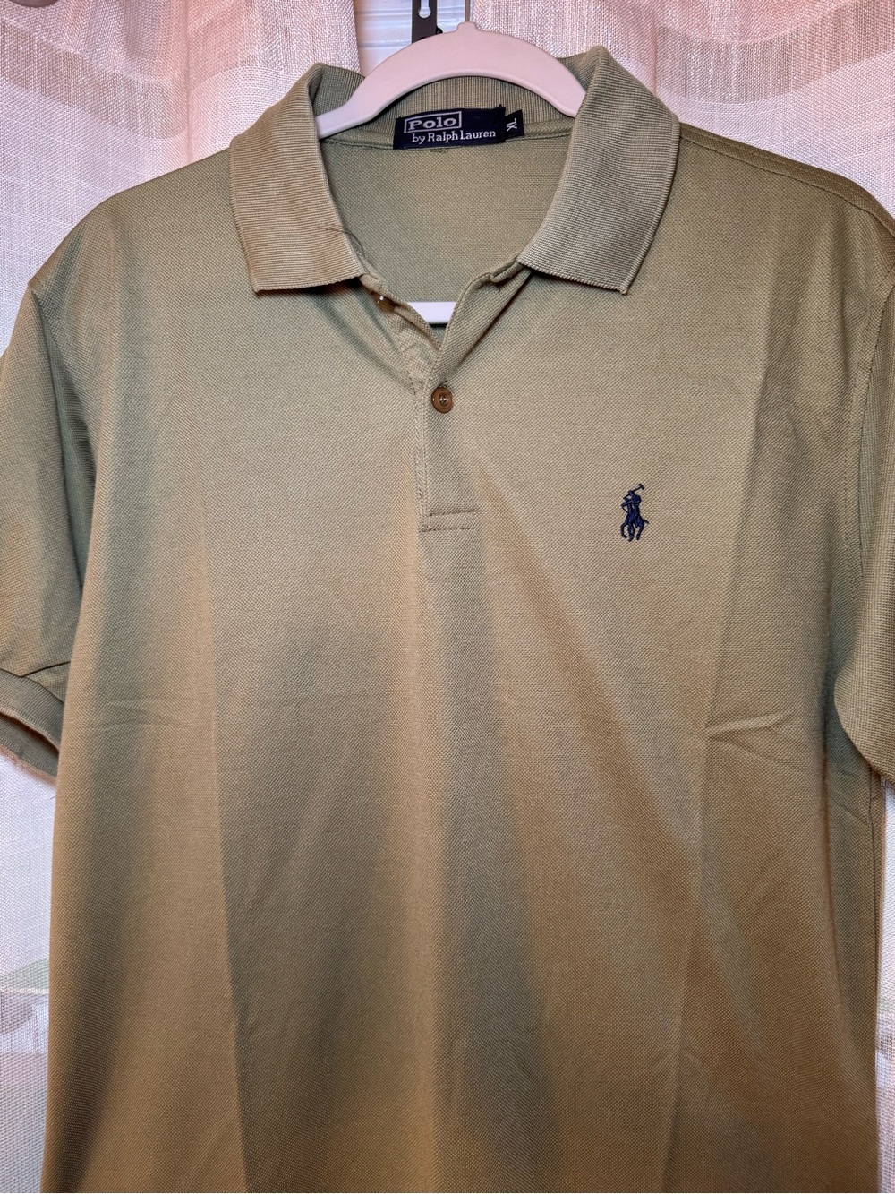 Ralph Lauren Olive Green Polo with Navy Pony